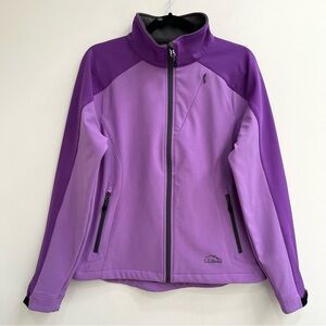 L.L. Bean Pathfinder Soft Shell Jacket Colorblock Purple Woman’s Medium Petite
